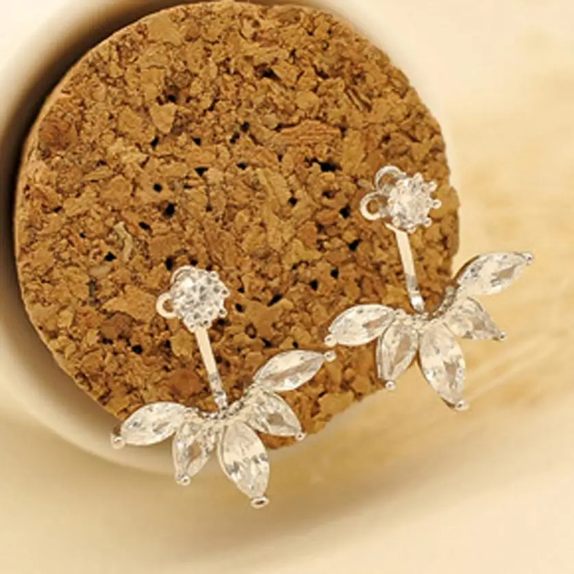 1 пара модные женские Серьги Кристалл Стразы Цветок уха серьги ювелирные изделия