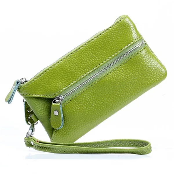green Модные женские кошельки для ключницы из коровьей кожи на молнии, кошелек для монет, Дамская многофункциональная мини-сумка для ключей, держатель для карт - Цвет: green