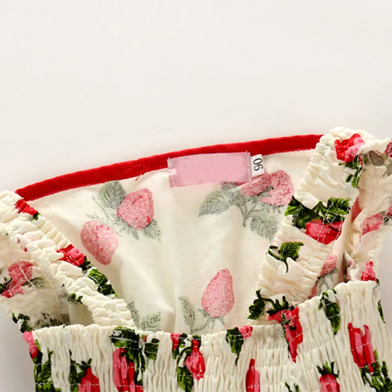 Хлопковое платье для маленьких девочек LCJMMO с принтом на лето 2018 Повседневное