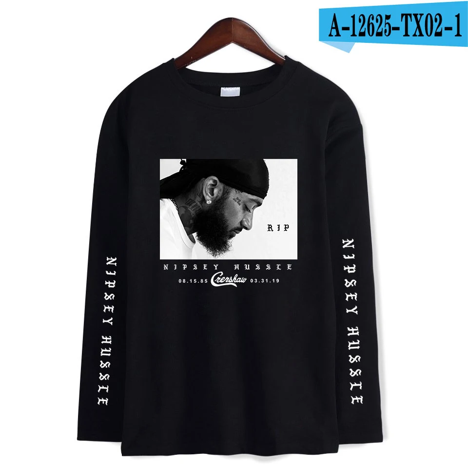F Nipsey hussle футболки женские и мужские крутые футболки Новая модная повседневная футболка с длинным рукавом Топы для весны XXS-4XL плюс размер - Цвет: F