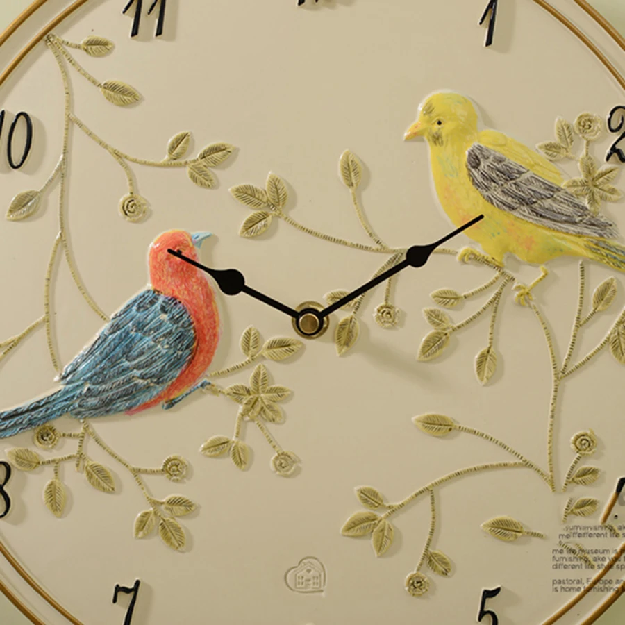 Художественные креативные настенные часы с тихими птицами современный дизайн