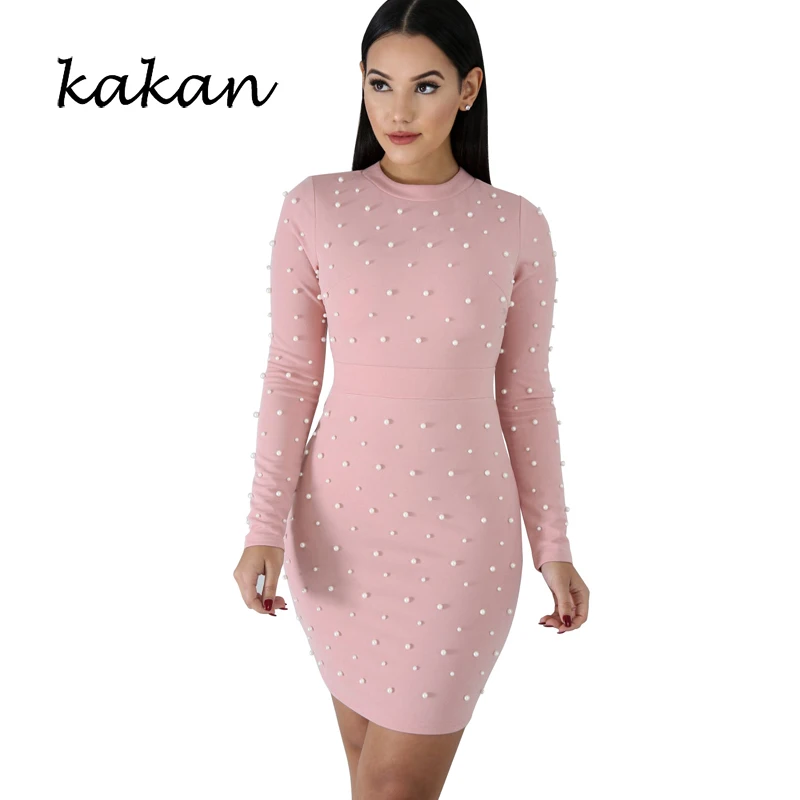 

Kakan new women's sexy dress beads beaded bag hip dress white pink yellow dress