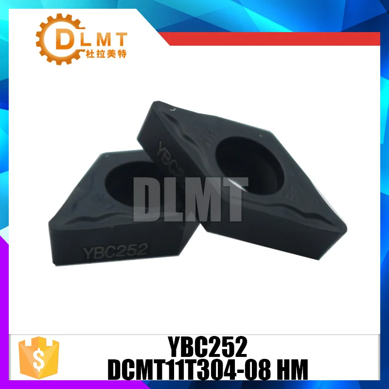 10 шт./компл. DCMT11T304 08 HM YBC252 CVD вставлять внутренние инструменты|Токарный
