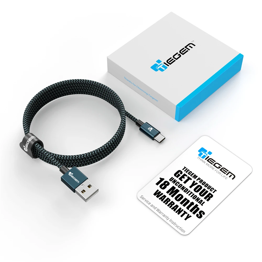 Tiegem usb type-C кабель для samsung S9 S10 Быстрая зарядка type-C кабель для зарядки мобильного телефона USB C кабель для Xiaomi mi9 Redmi note 7