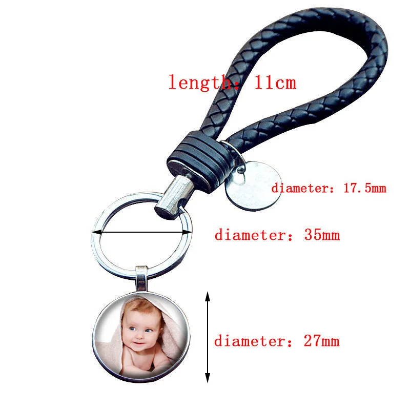 Металлический подвесной брелок из искусственной кожи с фотографией на заказ