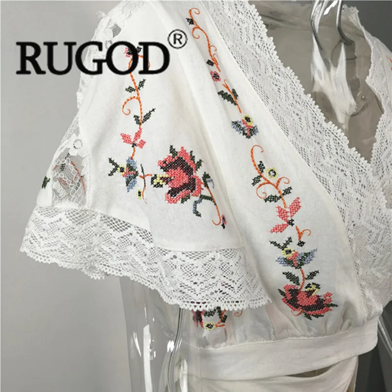 RUGOD комплект из 2 предметов в стиле бохо элегантные кружевные костюмы с цветочной