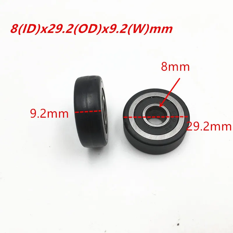 

5pcs Bearing Pulley Wheels Embedded Groove delrin round wheel roller 8x29.2x9.2mmmm For Furniture drawer Accessories