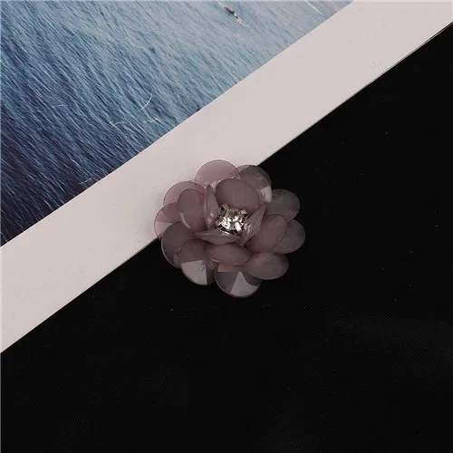 Light purple 1Pcs Multicolor 3.2cm Dia Acrylic Flowers Beads With Rhinestone Fit DIY Handmade Jewelry Crafts Home Sewing Garment Bag Beads Accessories - Цвет: Light purple