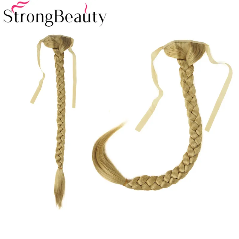 24B StrongBeauty, длинный рыбий хвост, коса, конский хвост, наращивание, Синтетическая лента, шиньон, 16 цветов - Цвет: 24B