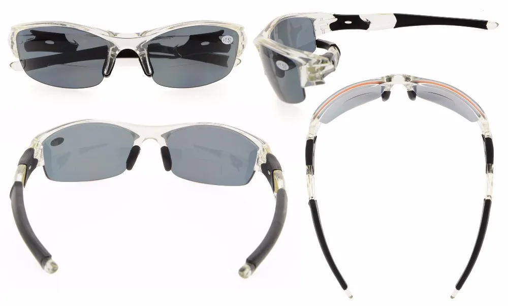 TH6166PGSG Eyekepper TR90 небьющиеся спортивные поликарбонатные полудрагоценные поляризационные бифокальные Солнцезащитные очки для чтения
