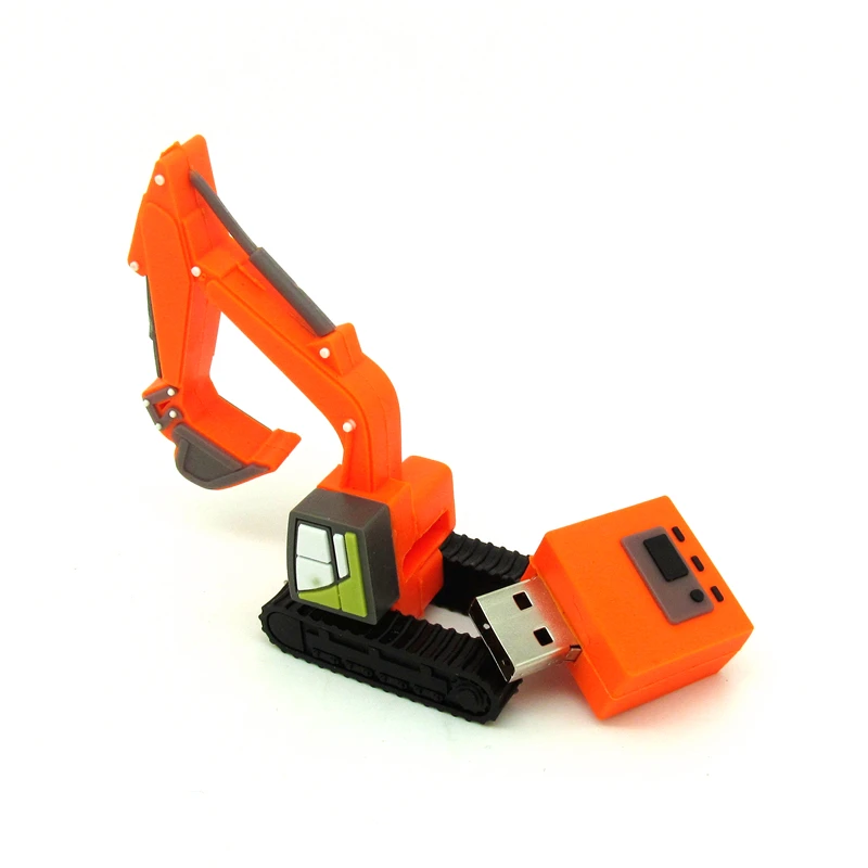 Мультфильм экскаватор грузовик флэш-накопитель usb флеш-накопитель mini желтый