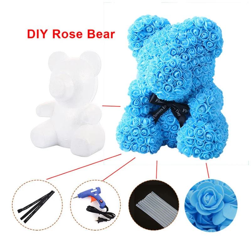 1 шт. пены медведь Роза Форма искусственный подарок ко Дню Святого Валентина
