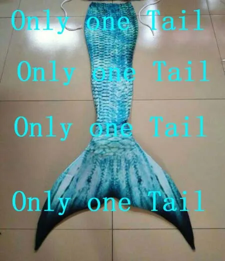 1pcs only Tail Индивидуальные женские хвост русалки для плавания с монофином, купальный костюм косплей купальный костюм девушки, дети и взрослые платье - Цвет: 1pcs only Tail