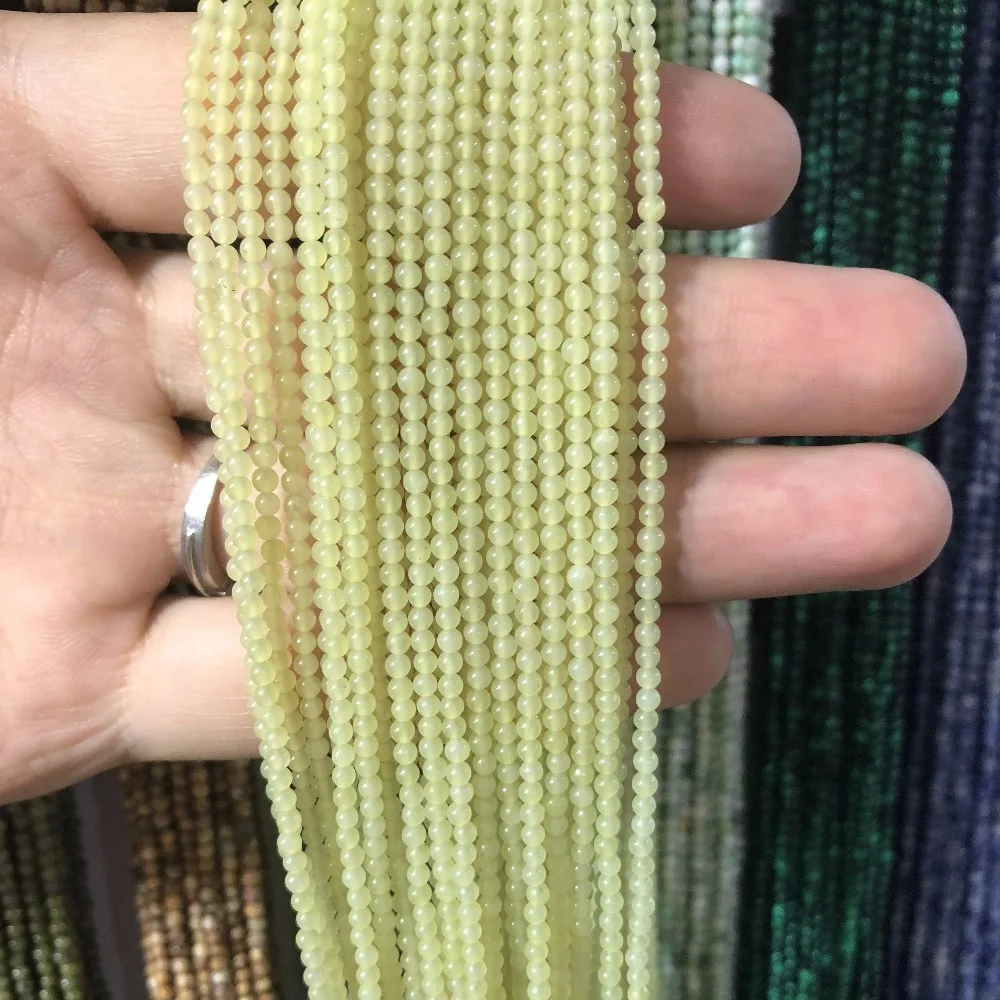 Круглые бусины из натурального камня 2 мм розовый кварц аметист лазурит агат для