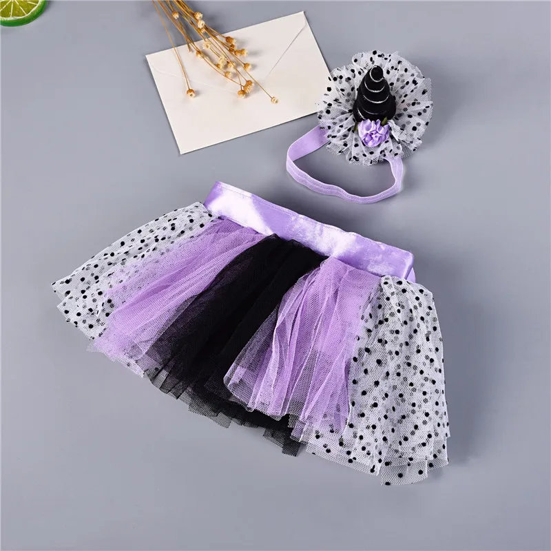 1skirt and headwear От 0 до 2 лет детские леггинсы для девочек детские юбки-пачки; одежда для малышей с пайетками Тюлевая юбка для девочек повязка на голову "Единорог" мини-юбка принцессы день рождения A345 - Цвет: 1skirt and headwear