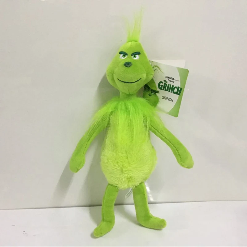 Grinch плюшевые игрушки 18-40 см как Grinch украли Рождество Grinch Max собака плюшевые куклы игрушки мягкие игрушки для детей детские подарки - Цвет: 32cm Green Grinch