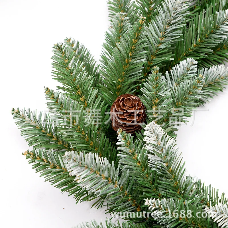 Рождественская гирлянда 2 7 м зеленая со снежной сосновой шишкой красные фрукты