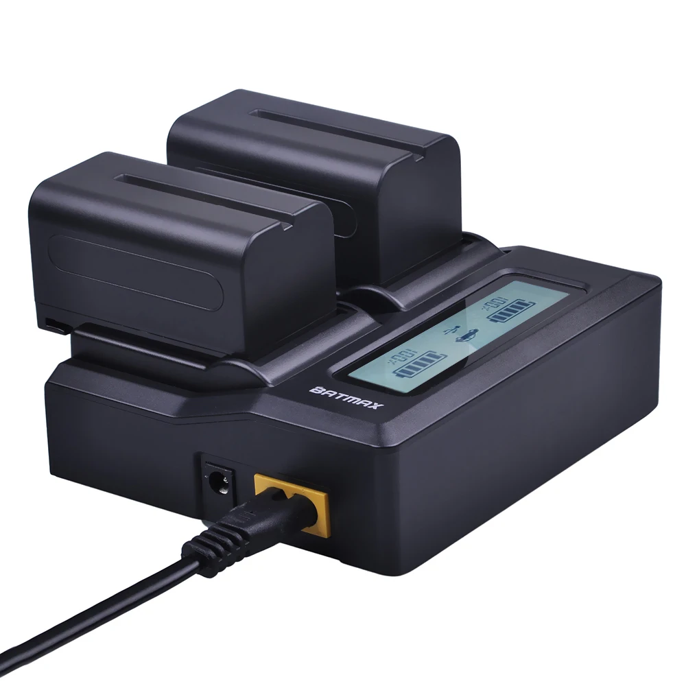 Batmax 4 шт. NP-F750 NP-F770 NP F750 F770 Батарея + ЖК-дисплей быстрое двойное Зарядное устройство