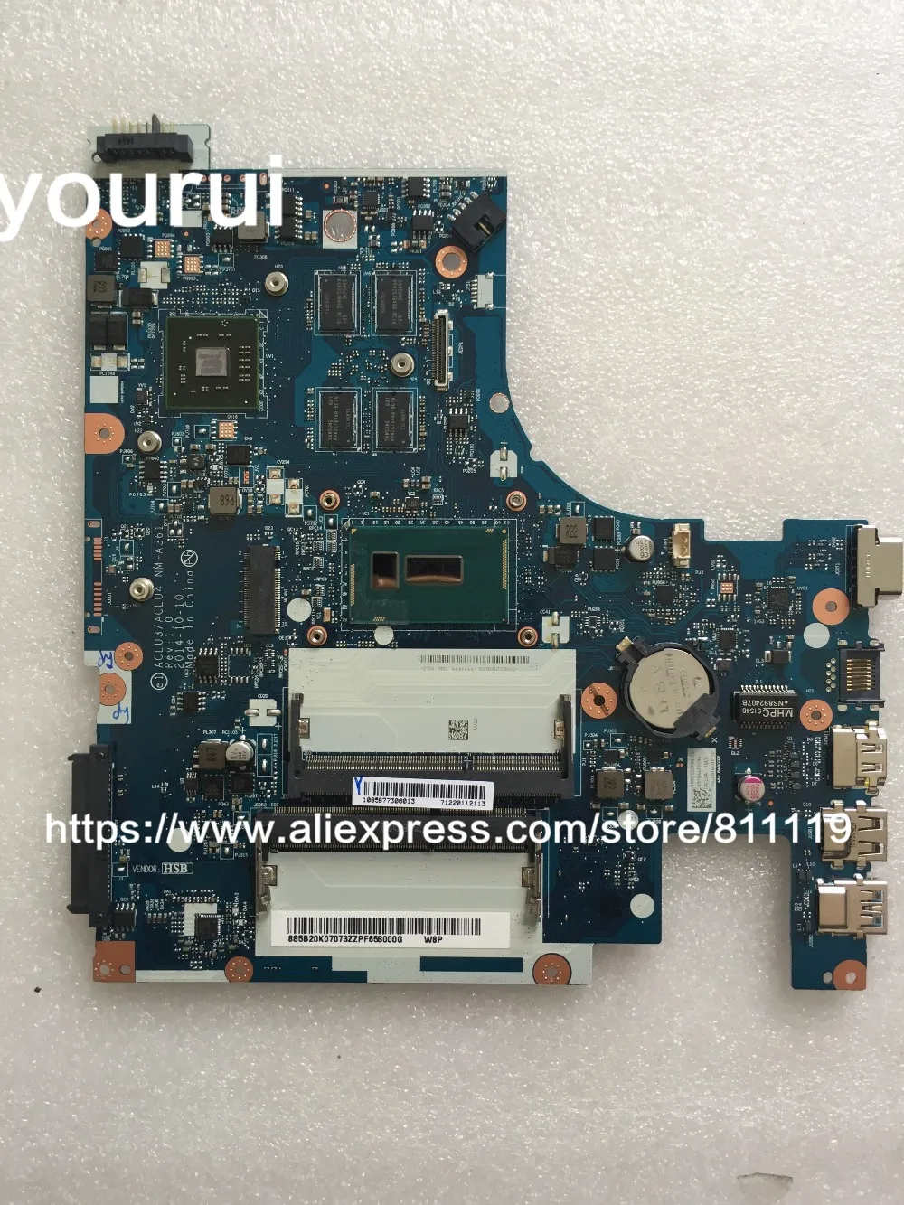 Yourui для Lenovo G50 80 SR24B 3825U CPU NM A361 on board материнская плата видео Полная