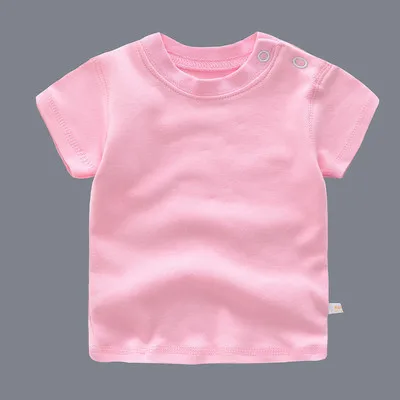 Cotton Color 4 Летняя футболка для малышей футболка для мальчиков хлопковые футболки для девочек футболки для маленьких мальчиков летняя одежда для малышей бамбуковый хлопок - Цвет: Cotton Color 4