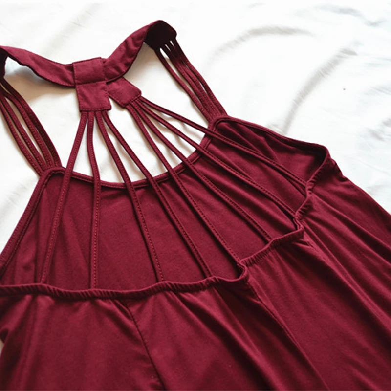 

Womens Summer Sexy Modal A-Line Dress Loose Large size Sleeveless O-Neck dress black Spaghetti Strap Off Shoulder dress women