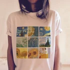 Женские модные футболки, топы, одежда с принтом Винсента Виллема ван Гога после импрессионизма, рубашки больших размеров, летняя футболка в стиле Харадзюку