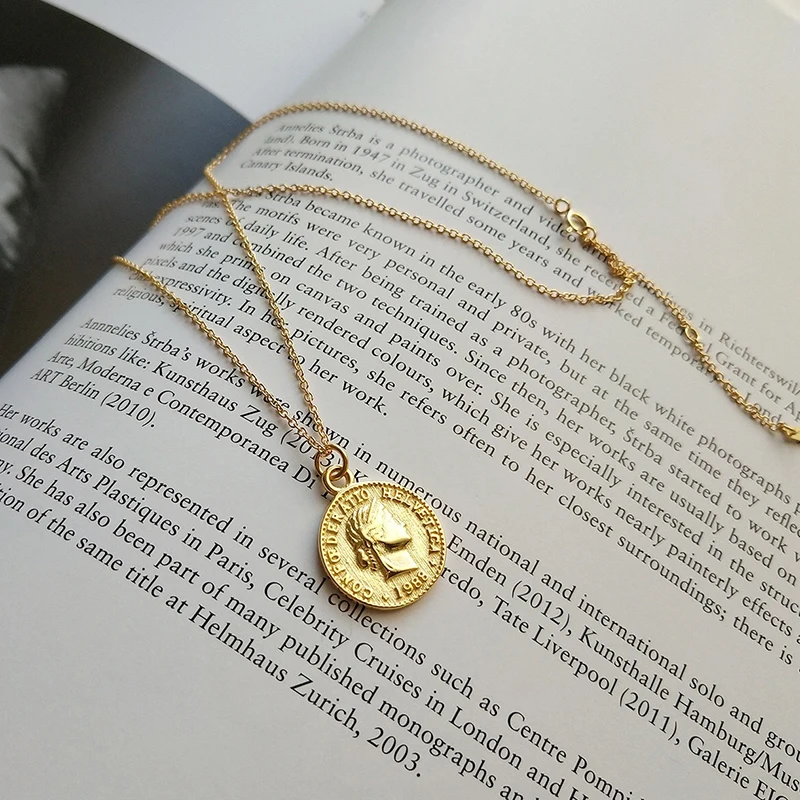 Богемное круглое колье чокер ожерелье кулон для женщин медаль золотой