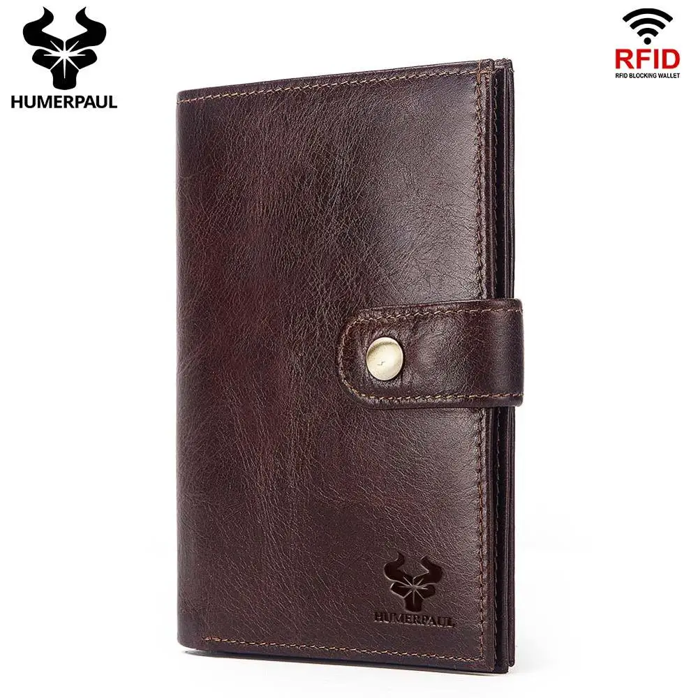 2019 Новое поступление RFID держатель для паспорта из натуральной кожи с карманом