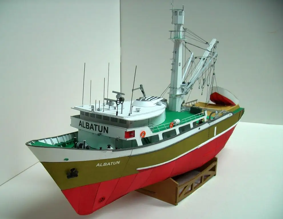 Высококачественный польский альбутун рыбацкая лодка из тунца 3D набор бумажных