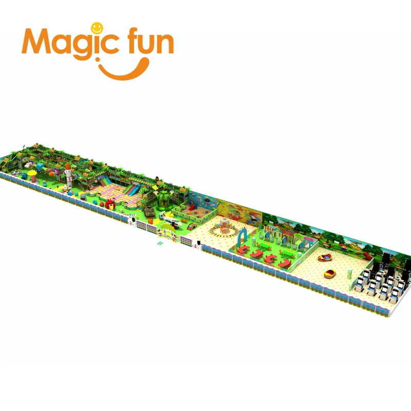 Фото Детская игровая площадка Magic Fun, горка из пластика, оборудование для развлечений на открытом воздухе, большой задний двор №3