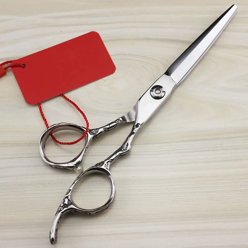 Customize professional upscale Japan 440c Plum handle 6 inch hair scissors cutting barber Thinning shears hairdressing | Красота и