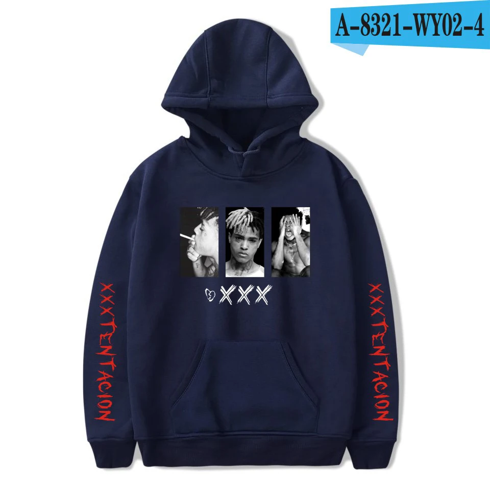 Color 4 Толстовки в стиле хип-хоп, толстовки, теплые, рапер XXXTentacion Harajuku, мужские, крутые, певицы, повседневные, с принтом, Осенние, размера плюс 4XL, толстовки - Цвет: Color 4