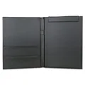 A4 Folder biurowy PU skórzany Folder na dokumenty Padfolio wielofunkcyjny Organizer notatnik organizator segregator 1448 brązowy
