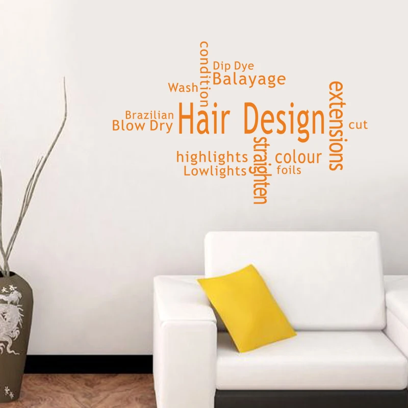 Стикер унисекс для парикмахерской салона красоты Переводные Плакаты виниловые