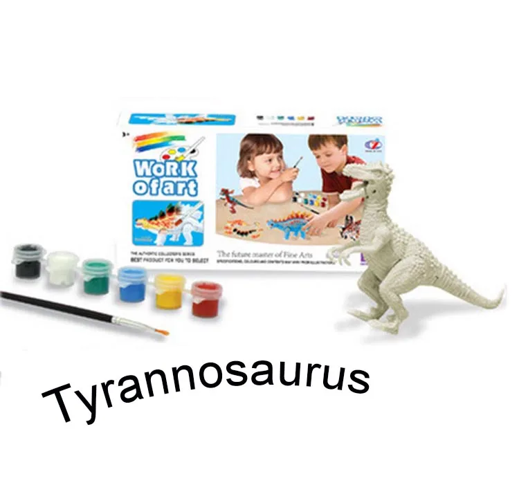 Tyrannosaurus Сделай Сам, раскраска, модель животного, игрушки для рисования, граффити, динозавр Юрского периода, креативные Обучающие Развивающие игрушки для детей, подарки - Цвет: Tyrannosaurus