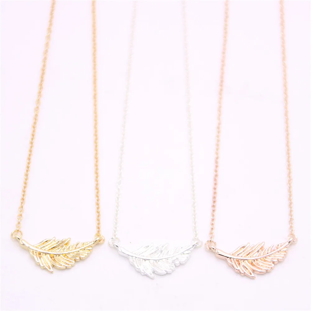 

Красочные перо кулон ожерелье металлический материал перо Кулон ожерелье предназначен для женщин и