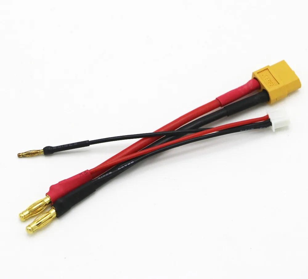 Силиконовый провод 5 шт./лот + вилка для модели 2S литиевой батареи 4 мм/2s