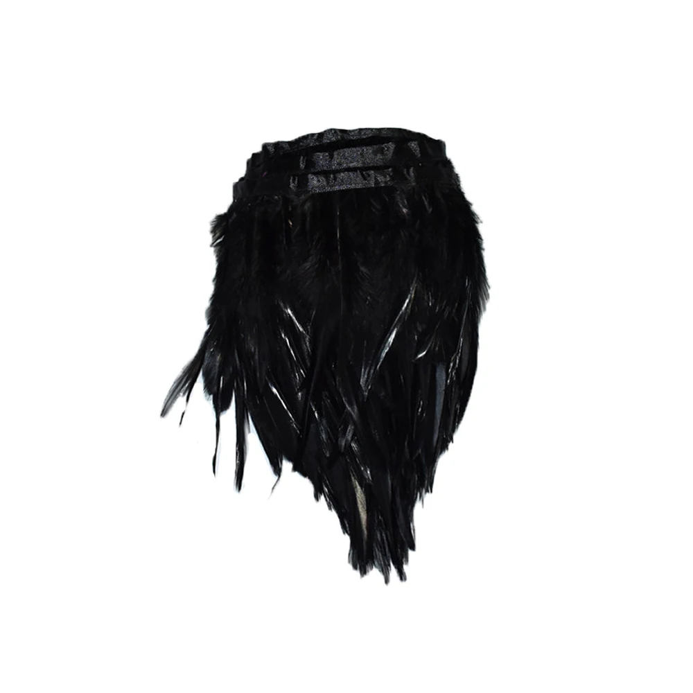 2 ярда в партии Куриный хвост крылья петушиная лента пояс с перьями отделка