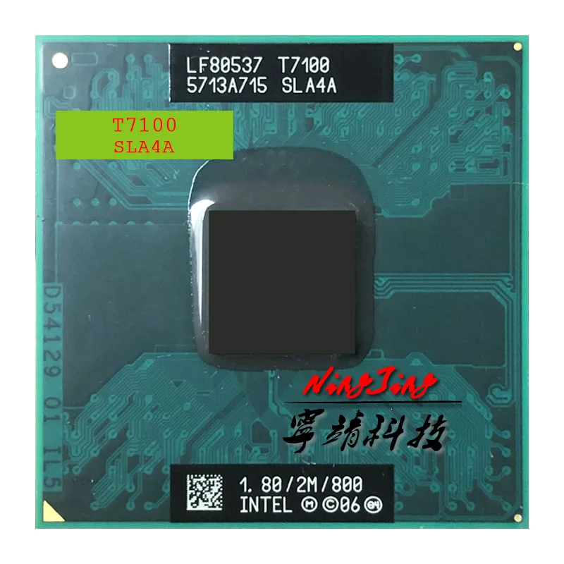 Процессор Intel Core 2 Duo T7100 SLA4A 1 8 ГГц двухъядерный двухпоточный ЦПУ процессор Мб 35 Вт