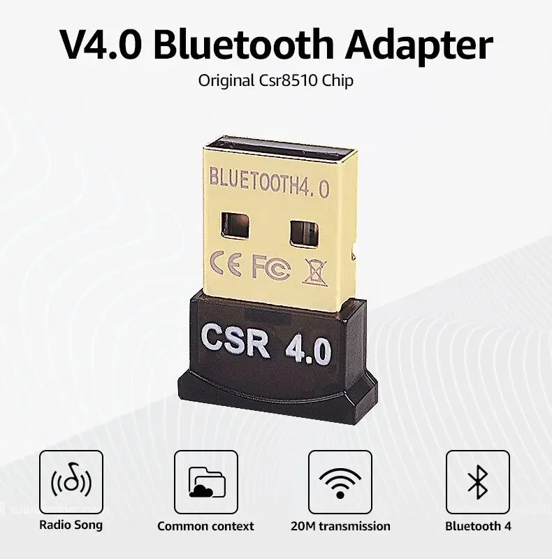 Беспроводной usb-адаптер Bluetooth V4.0 Донгл музыкальный звуковой приемник адаптер