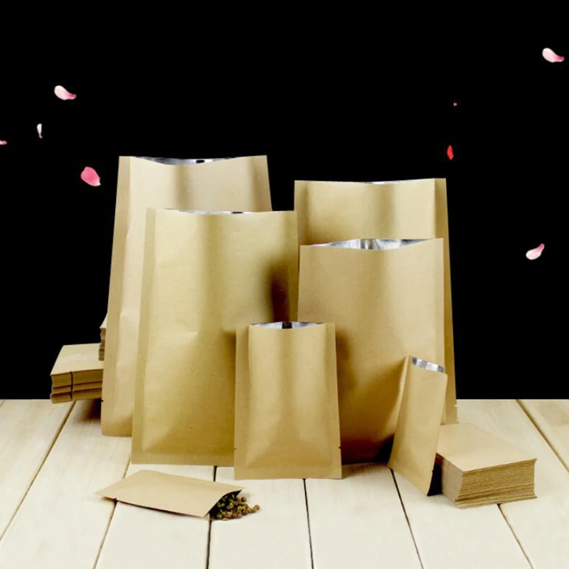 100 шт. коричневая Вакуумная упаковочная сумка для пищевых продуктов толстые