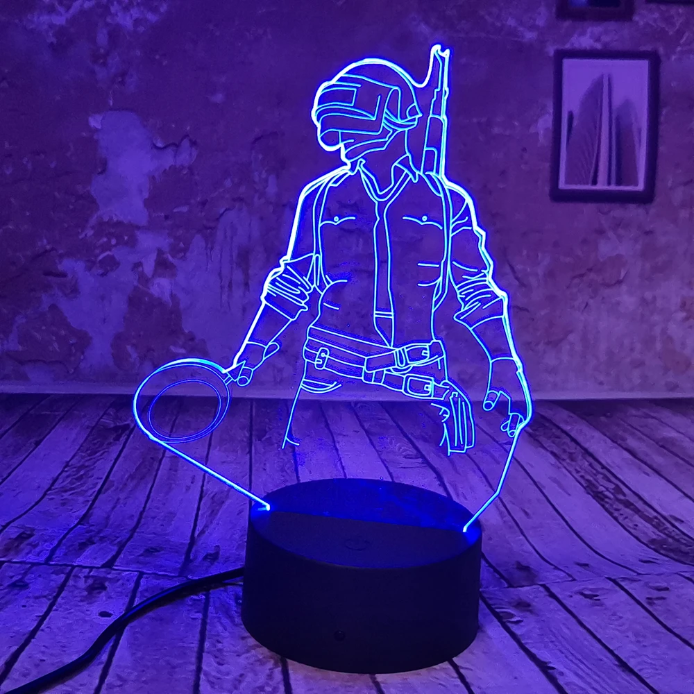 Дропшиппинг мальчик TPS игра ночник 3D дистанционный переключатель Красочные