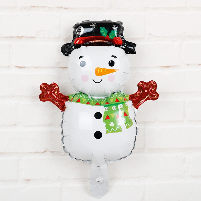 MN03401 snowman Рождественские украшения для дома, воздушные шары из фольги, 6 шт./лот, веселый год, рождественские принадлежности для вечеринки, надувные воздушные шары, подарки - Цвет: MN03401 snowman