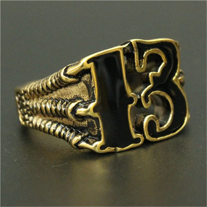 1 шт Новое прибытие коготь дракона золотое черное кольцо 316L нержавеющая сталь