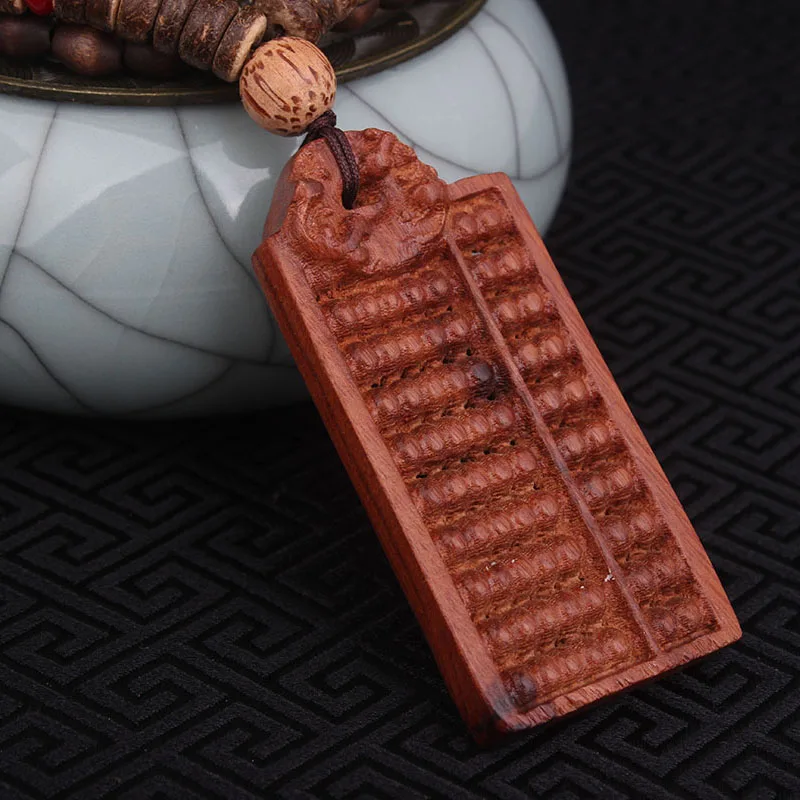 Модное квадратное деревянное этническое китайское ожерелье abacus из массива