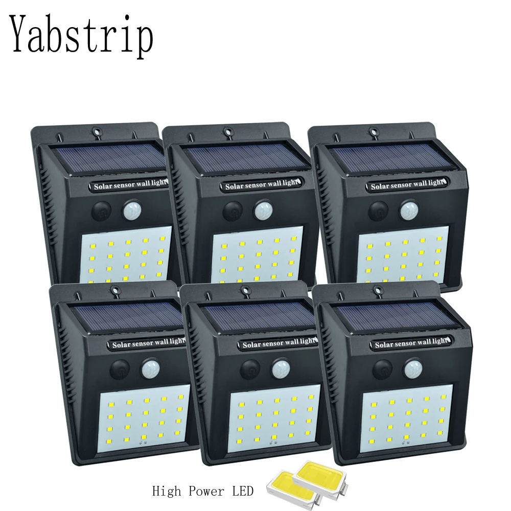 Светодиодный солнечный свет с датчиком движения настенный светильник 20