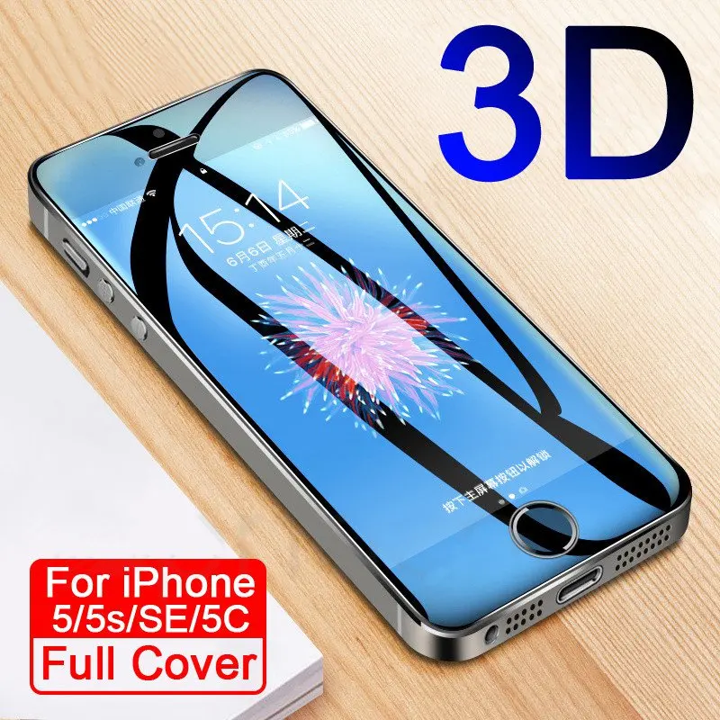 

3Pcs Tempered Glass On The For Apple iPhone 5S 5 SE 5C Screen Protector 9H Anti-Burst Protective Film Glass For iPhone 5S Se 4S