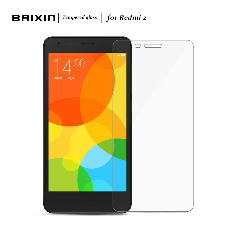BAIXIN для Xiaomi Redmi 2 защита экрана закаленное стекло для Xaomi Xiomi hongmi Redmi2 защитная пленка