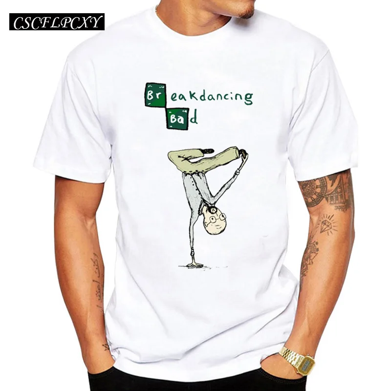 New brand men cartoon printed Breaking Bad/Bed funny t shirt short sleeve creative design male tops hipster fashion tee for boy | Мужская