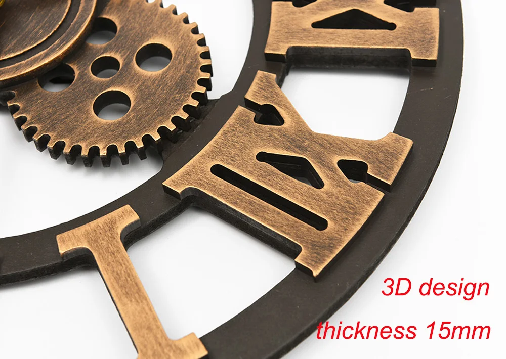 Ручной работы негабаритных 3D ретро деревенский декоративный роскошный художественный большой механизм деревянные винтажные большие настенные часы на стену для подарка 20 дюймов